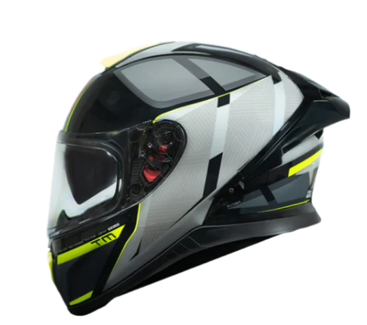 MT Thunder 3 SV Spoiler Nova B62 Matt Black Grey Neon Yellow Helmet