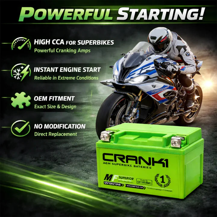 Battery For Triumph Street Scrambler 900 (2018) - CB12-BS - Factory Activated