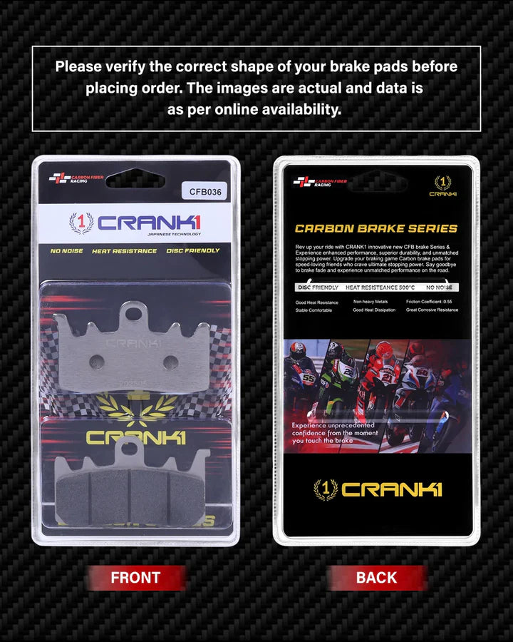 Carbon Brake Pads For Ducati Scrambler Classic 800 (2015-2018) - Rear - CFB312 - 1 Set