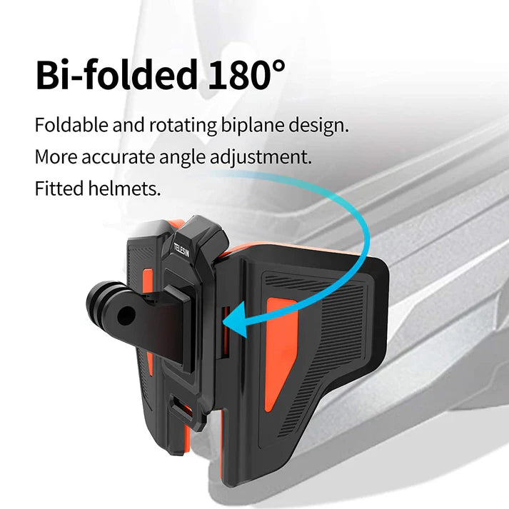 TELESIN Motorcycle Helmet Chin Strap Mount for GoPro