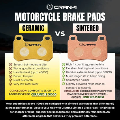 ROYAL ENFIELD SCRAM 440 - CB902 - FRONT BRAKE PAD - SINTERED