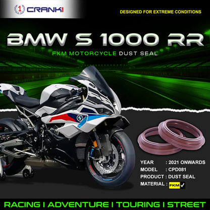 Fork Dust Seals Pair For BMW S 1000 RR (2021 Onwards) - CPD081 - CRANK1