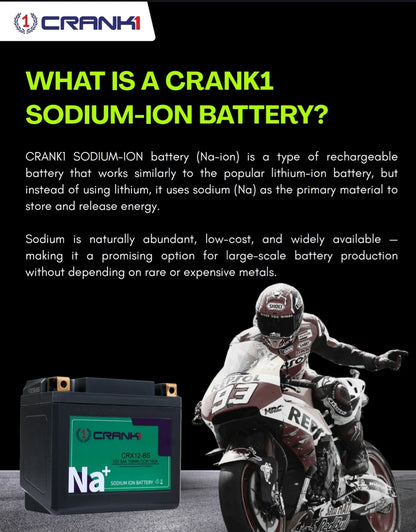 Battery For Triumph Street Scrambler 900 (2018) - CRX12-BS - Sodium-Ion - Factory Activated