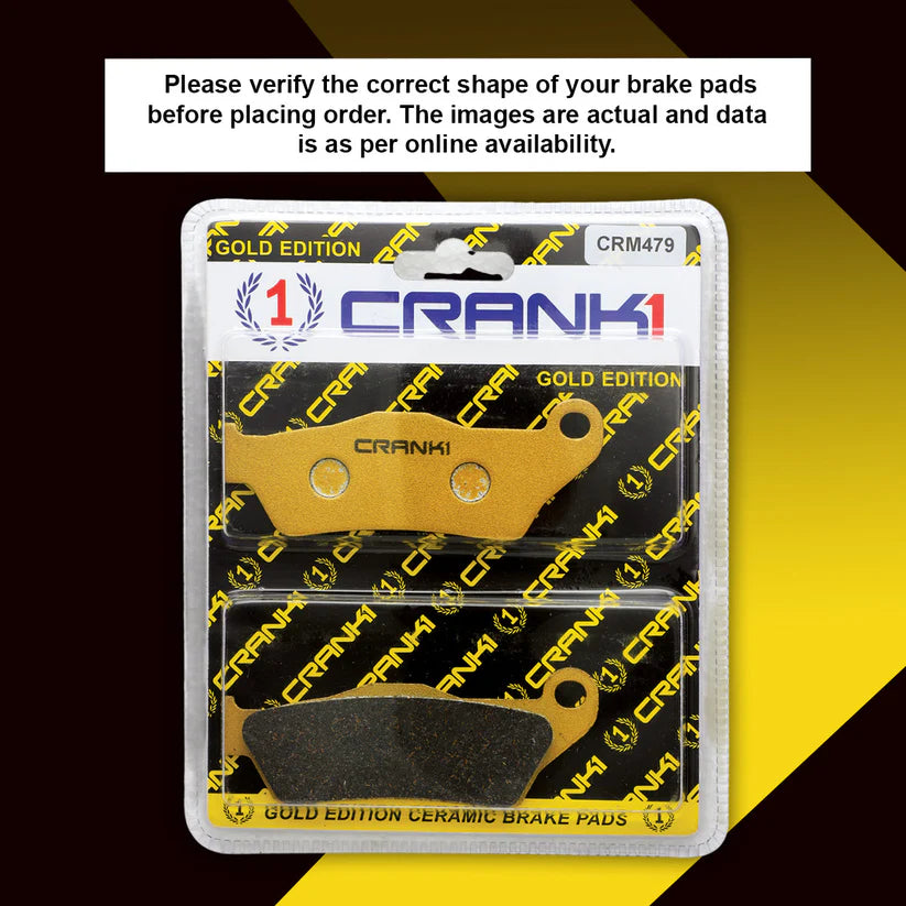 Ceramic Brake Pads For Bajaj Pulsar N150 BS6 (2024 Onwards) - Front - CRM479 - 1 Set - CRANK1 - Crank1
