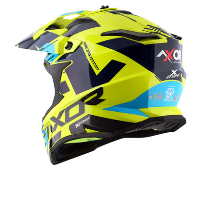 X-cross X1 Helmet - Neon Yellow Blue