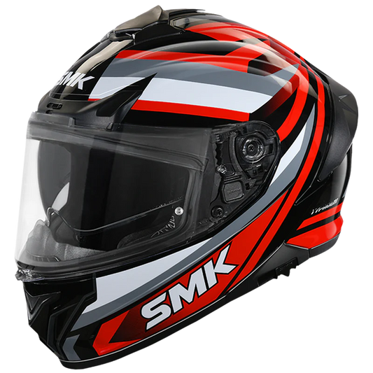 SMK Typhoon Freeride Gloss Black Red Grey (GL236) Helmet