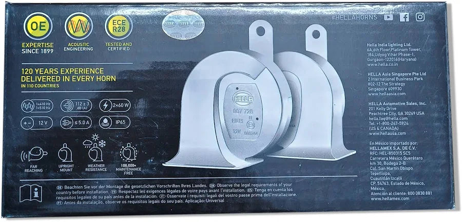 Hella TE30 Set Trumpet Horn – Chrome Twin Tone