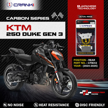 Carbon Brake Pads For KTM 250 Duke GEN3 (2024-2025) - Rear - CFB312 - 1 Set