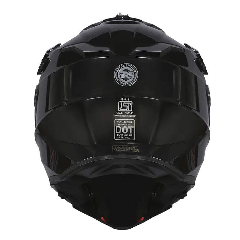ROYAL ENFIELD OFF ROADING DUAL SPORT HELMET - GLOSS BLACK