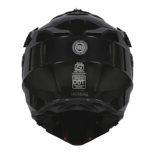ROYAL ENFIELD OFF ROADING DUAL SPORT HELMET - GLOSS BLACK