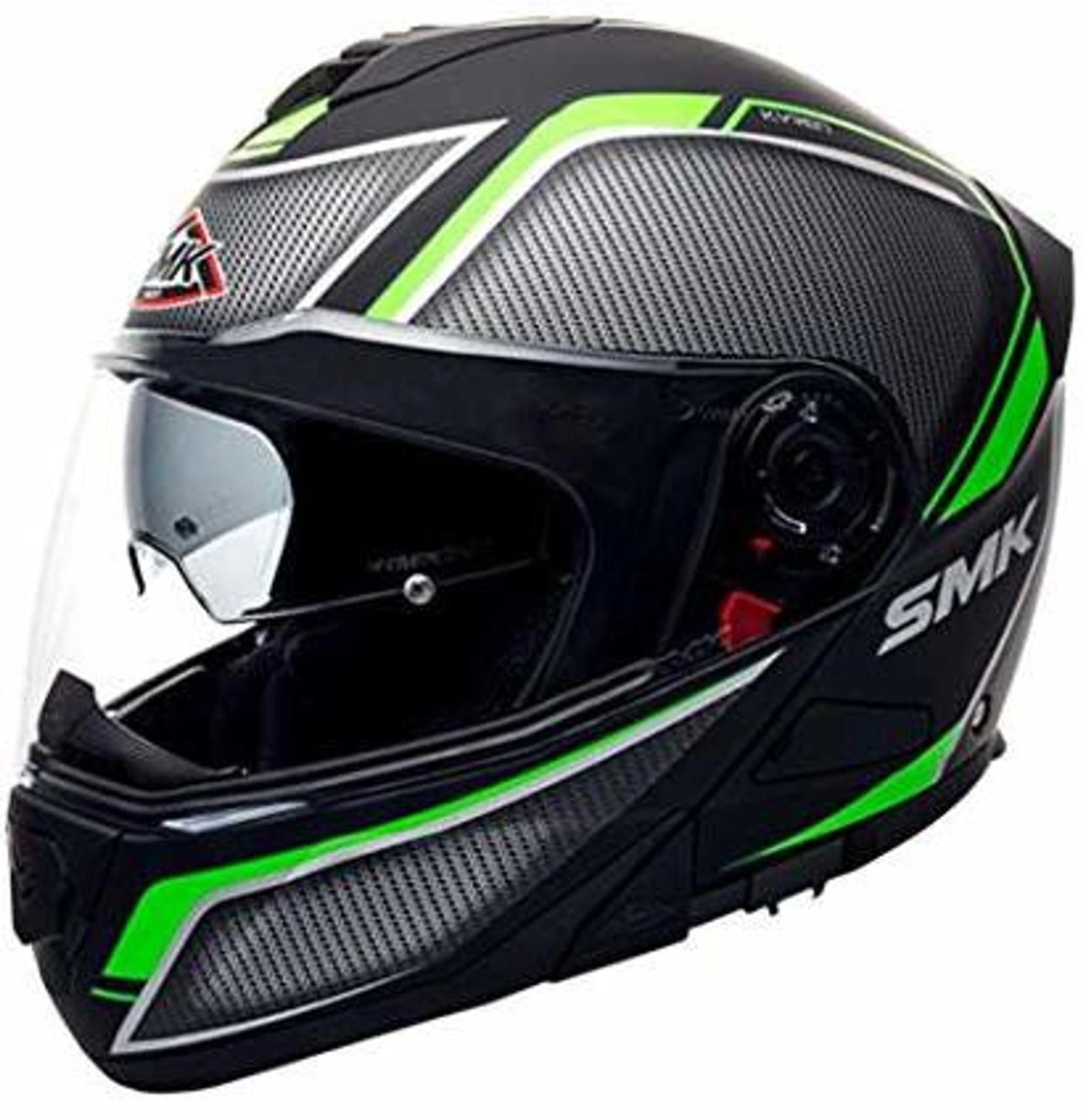 SMK Glide Kyren Modular Helmet Matt Black Grey Green (MA268)