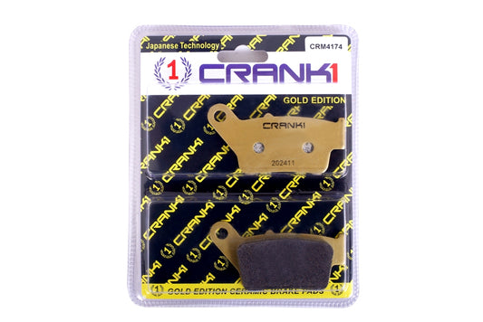 Ceramic Brake Pads For Bajaj Pulsar NS-200 USD Forks,Dual Change Abs Only (2023-2025) - Rear - CRM4174