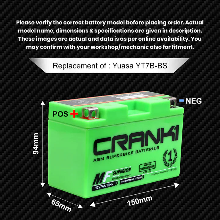 Battery For Ducati Panigale V2 - CB7B-BS - Factory Activated