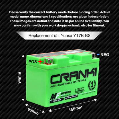 Battery For Ducati Panigale V2 - CB7B-BS - Factory Activated