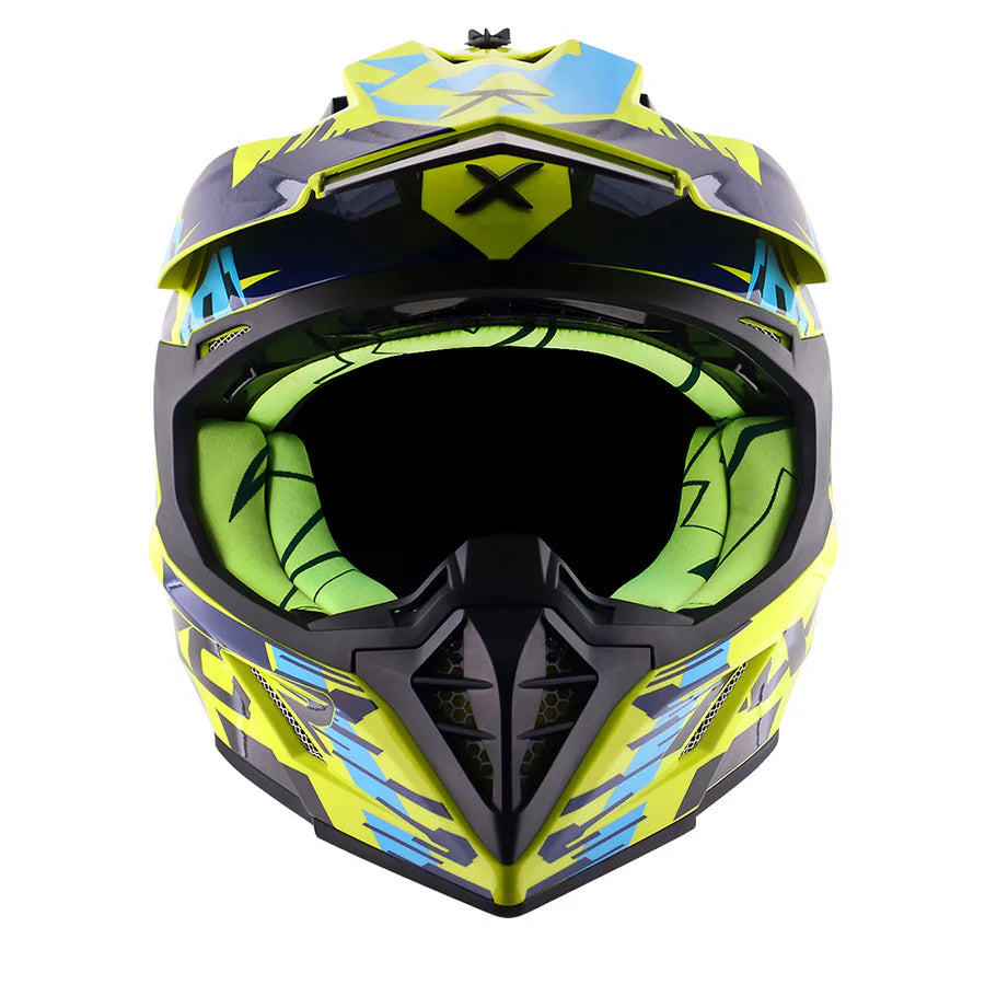 X-cross X1 Helmet - Neon Yellow Blue