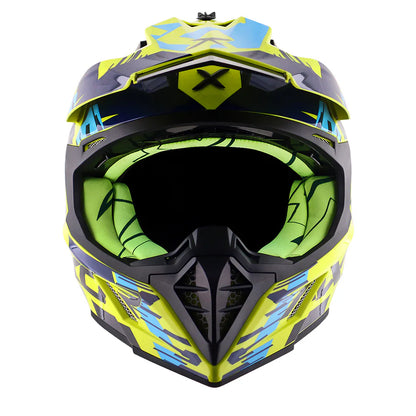 X-cross X1 Helmet - Neon Yellow Blue