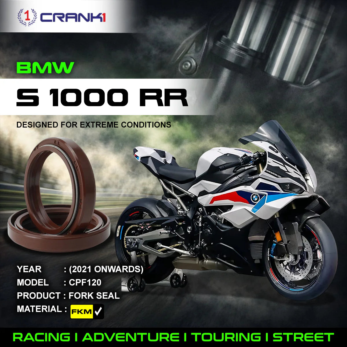 Fork Oil Seals Pair For BMW S 1000 RR (2021 Onwards) - CPF120