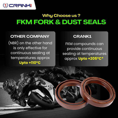 Fork Dust Seals Pair For Ducati Multistrada 1200 (2015-2017) - CPD57-176 - CRANK1