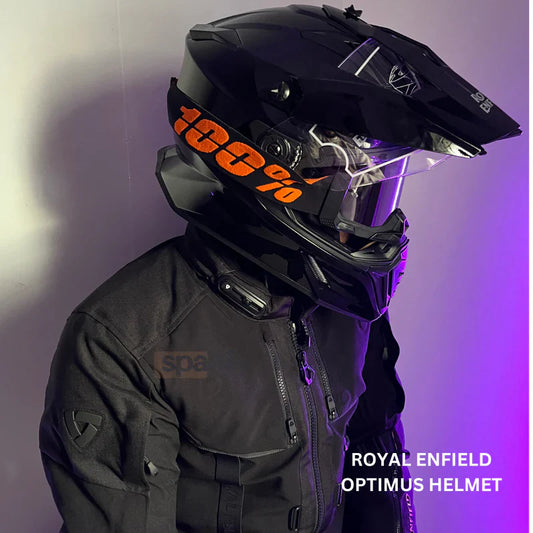ROYAL ENFIELD OFF ROADING DUAL SPORT HELMET - GLOSS BLACK