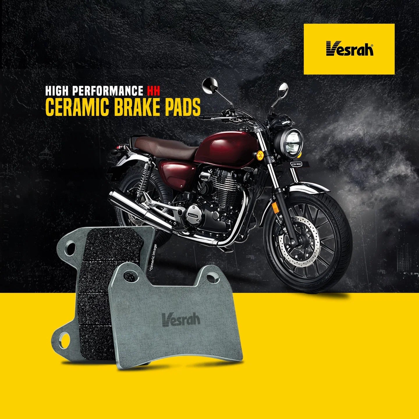 HONDA HIGHNESS CB350/ CB 350 RS VESRAH BRAKE PADS (CERAMIC)