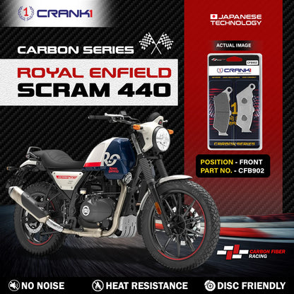 ROYAL ENFIELD SCRAM 440 - CFB902 - FRONT BRAKE PAD - CARBON