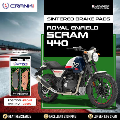 ROYAL ENFIELD SCRAM 440 - CB902 - FRONT BRAKE PAD - SINTERED