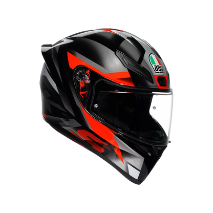 K1 S FASTLAP BLACK/GREY/RED - MOTORBIKE FULL FACE HELMET DOT