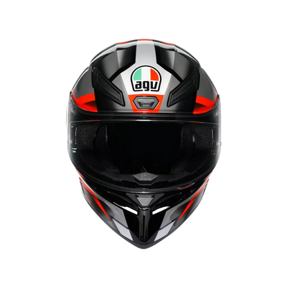 K1 S FASTLAP BLACK/GREY/RED - MOTORBIKE FULL FACE HELMET DOT