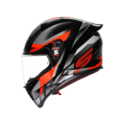 K1 S FASTLAP BLACK/GREY/RED - MOTORBIKE FULL FACE HELMET DOT