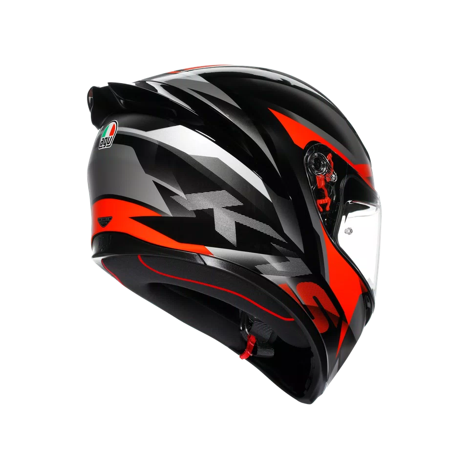 K1 S FASTLAP BLACK/GREY/RED - MOTORBIKE FULL FACE HELMET DOT