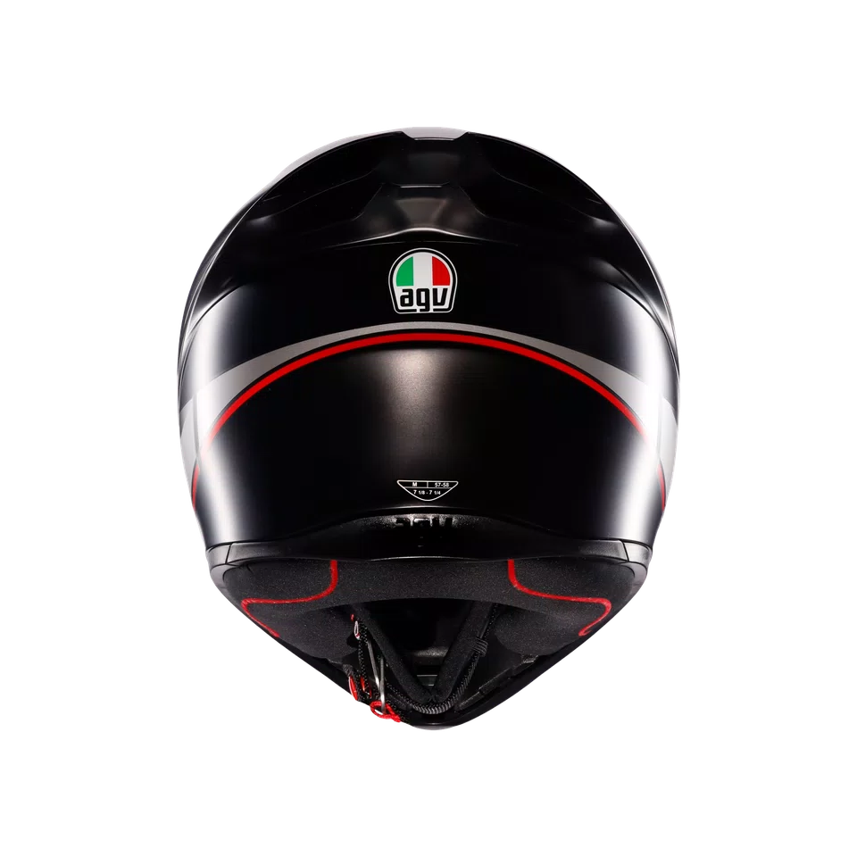 AGV K1 S LAP MATT BLACK/GREY/RED