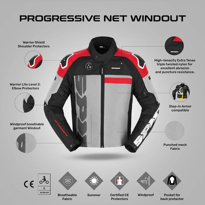 SPIDI PROGRESSIVE NET WINDOUT JACKET