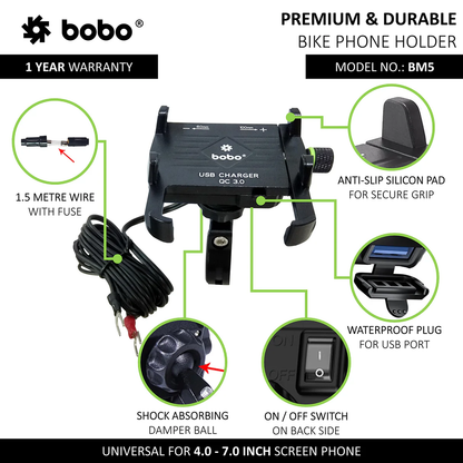BOBO BM5 - Aluminium (Fast USB 3.0 Charger)