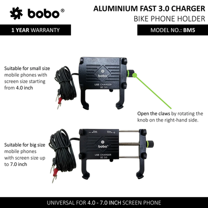 BOBO BM5 - Aluminium (Fast USB 3.0 Charger)