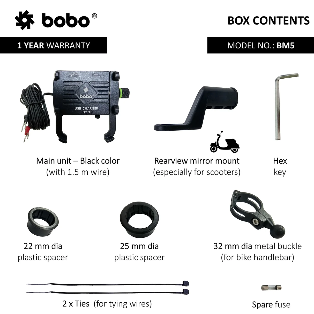 BOBO BM5 - Aluminium (Fast USB 3.0 Charger)