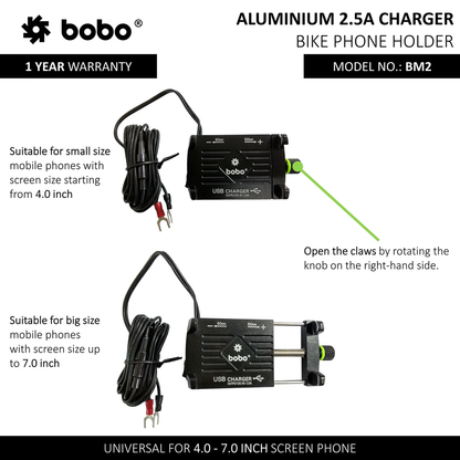 BOBO BM2 - Aluminium With 2.5A Charger