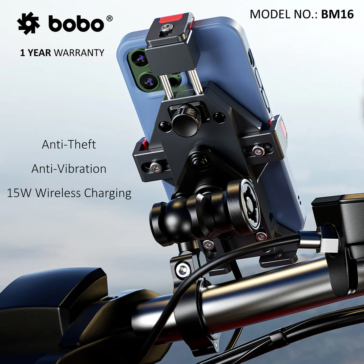 BOBO BM16 - Anti-Vibration Metallic (Wireless Charger)