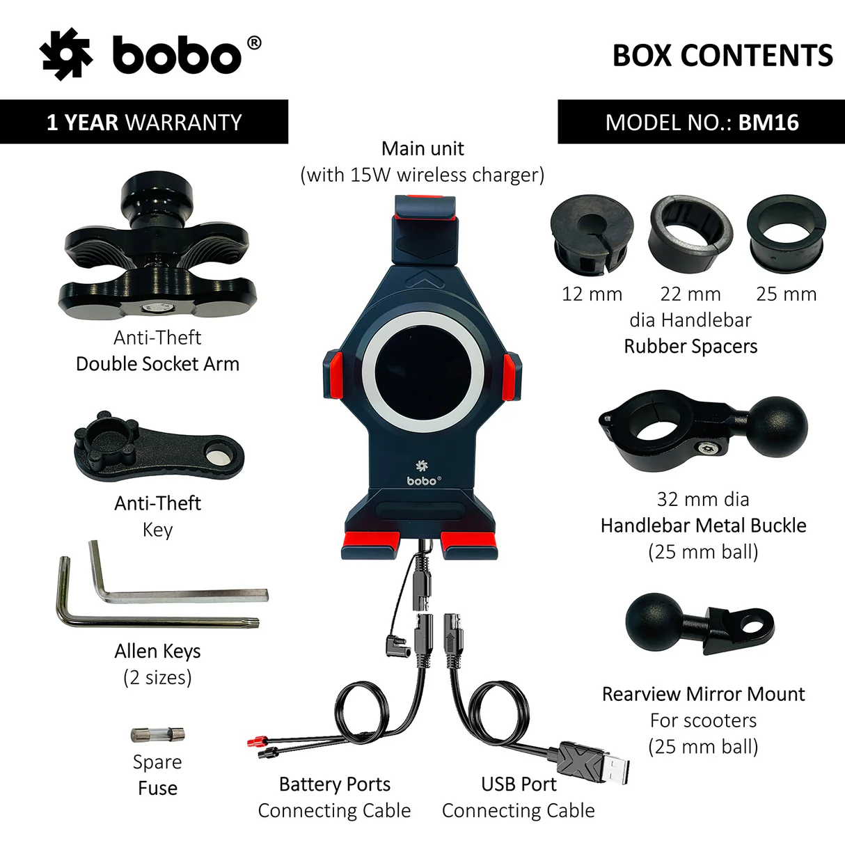 BOBO BM16 - Anti-Vibration Metallic (Wireless Charger)