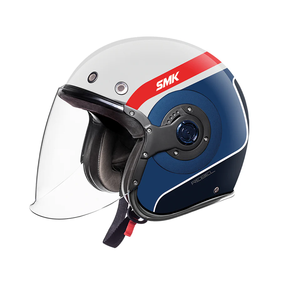 SMK Retro Jet Rebel Glossy White Blue Red GL153