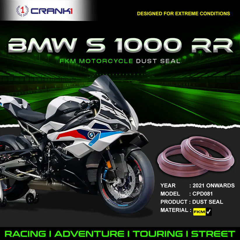Fork Dust Seals Pair For BMW S 1000 RR (2021 Onwards) - CPD081 - CRANK1