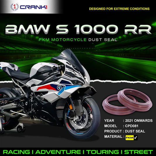 Fork Dust Seals Pair For BMW S 1000 RR (2021 Onwards) - CPD081 - CRANK1