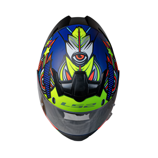 LS2 FF352 ROOKIE KHAN MATT NAVY BLUE HI-VIZ YELLOW