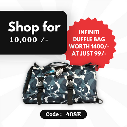 INFINITI DUFFLE BAG CAMO SMALL - 15LITRES