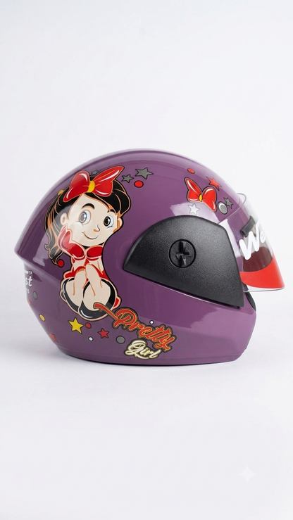 WEST HELMETS FRENZY OF PRETTY GIRL PURPLE GLOSS
