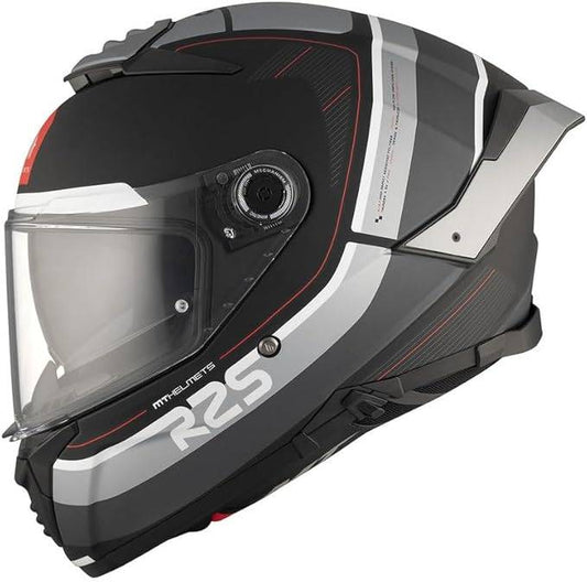 MT Thunder 4 SV R25 B2 Gloss Black Grey Helmet