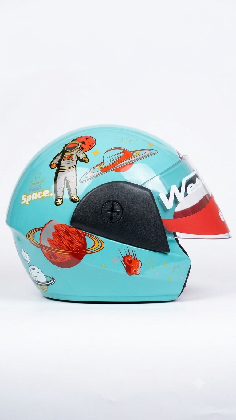 WEST HELMETS FRENZY O/F SPACE MINT RED GLOSS