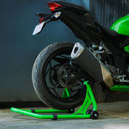 66Bhp Universal Paddock Stand – Spool Type + Swing Arm (2-in-1)