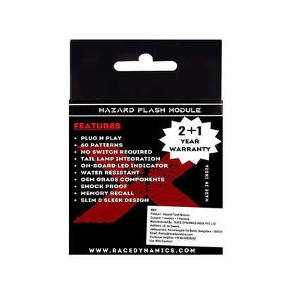 Aprilia RS 457 | FlashX Hazard Flash Module | Blinker/Flasher - 60 patterns