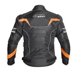 RR GEAR AVATAR RIDING JACKET BLACK ORANGE WITH RAIN AND TERMAL LINERS