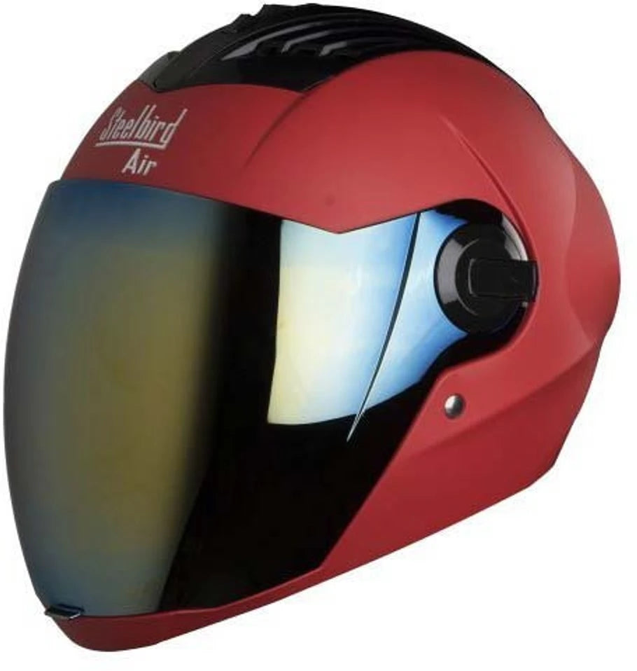 Steelbird Air SBA 2 Matt Sports Red Motorbike Helmet (Red)